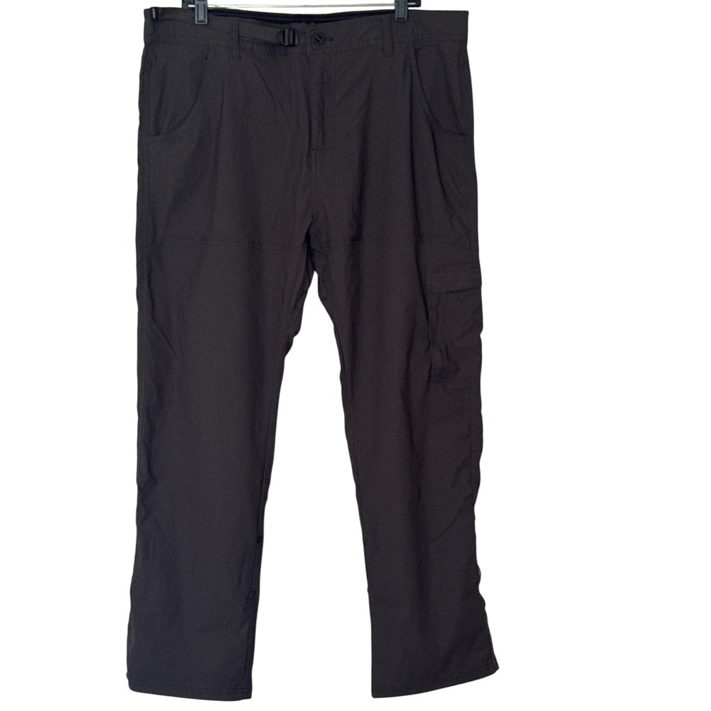 prAna Zion Relaxed Fit Pants Mens 38x30 Charcoal Grey Stretch Cargo Hiking